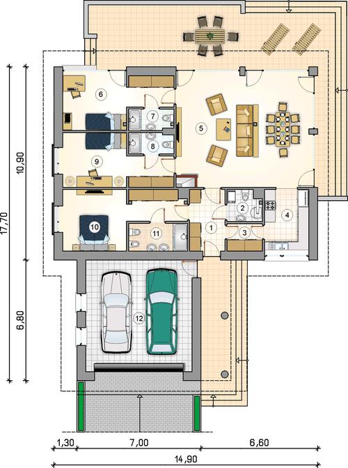 Rzut parteru POW. 0,0 m²