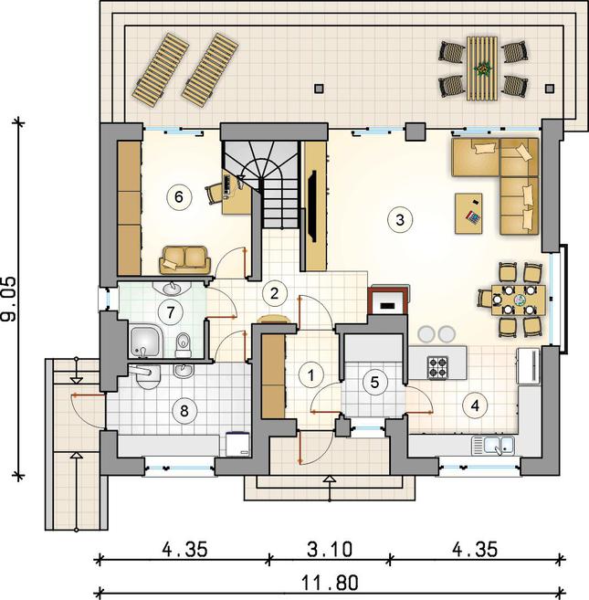 Rzut parteru POW. 0,0 m²