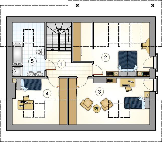 Rzut poddasza POW. 0,0 m²