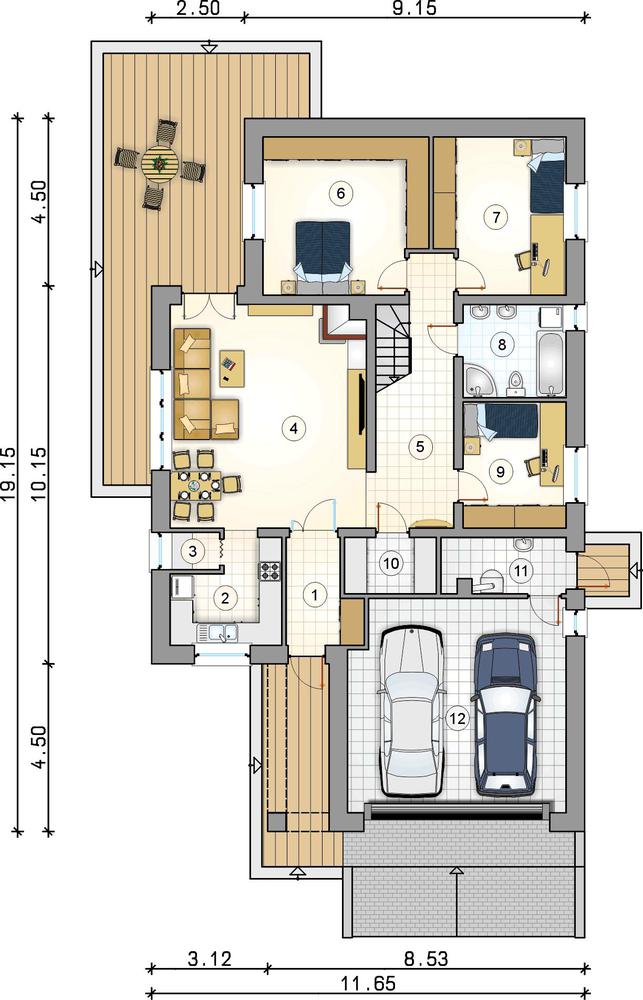 Rzut parteru POW. 0,0 m²