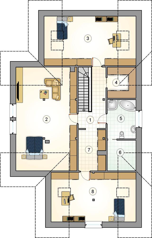 Rzut poddasza POW. 0,0 m²