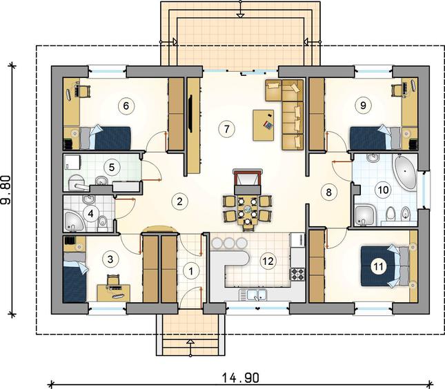 Rzut parteru POW. 0,0 m²