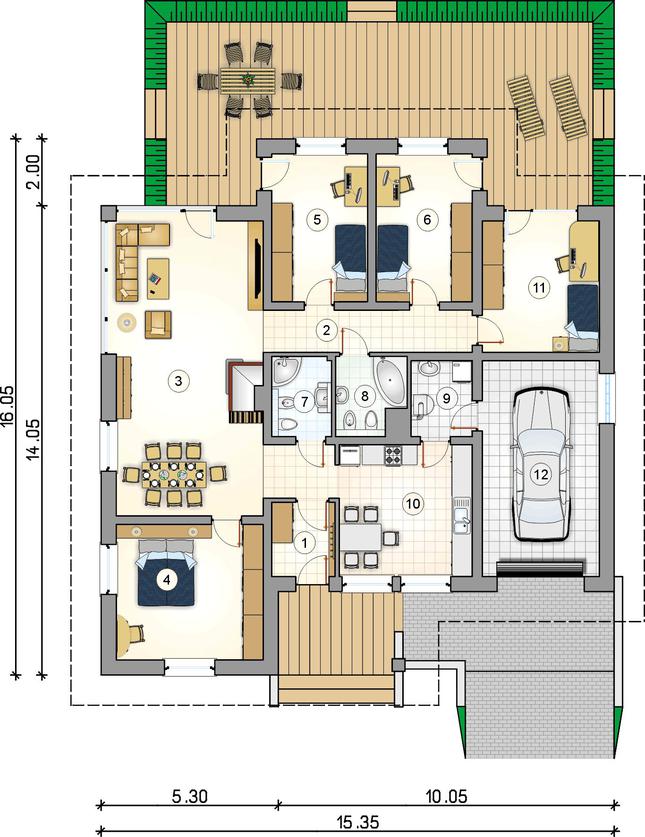 Rzut parteru POW. 0,0 m²
