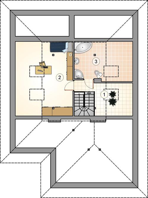 Rzut poddasza POW. 0,0 m²