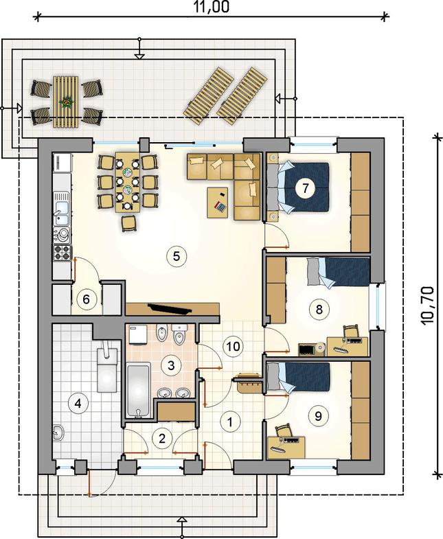 Rzut parteru POW. 0,0 m²