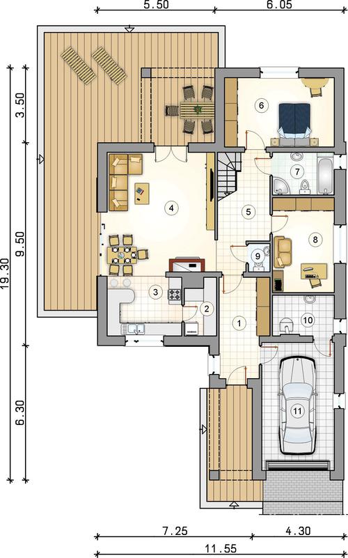 Rzut parteru POW. 0,0 m²