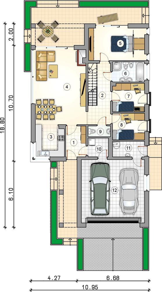 Rzut parteru POW. 0,0 m²