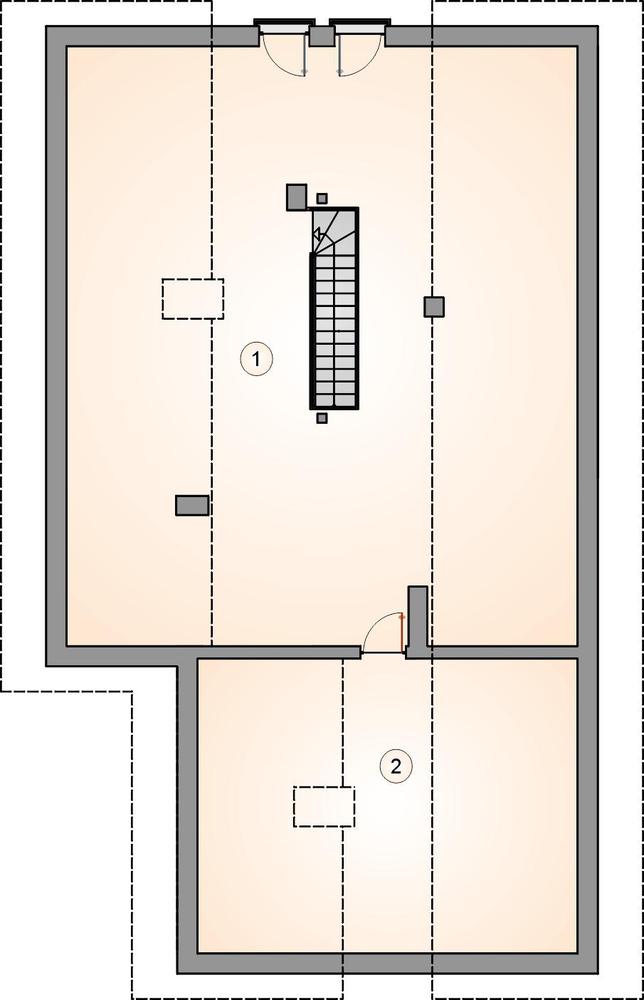 Rzut poddasza POW. 0,0 m²