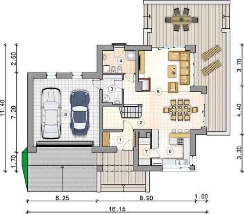 Rzut parteru POW. 0,0 m²