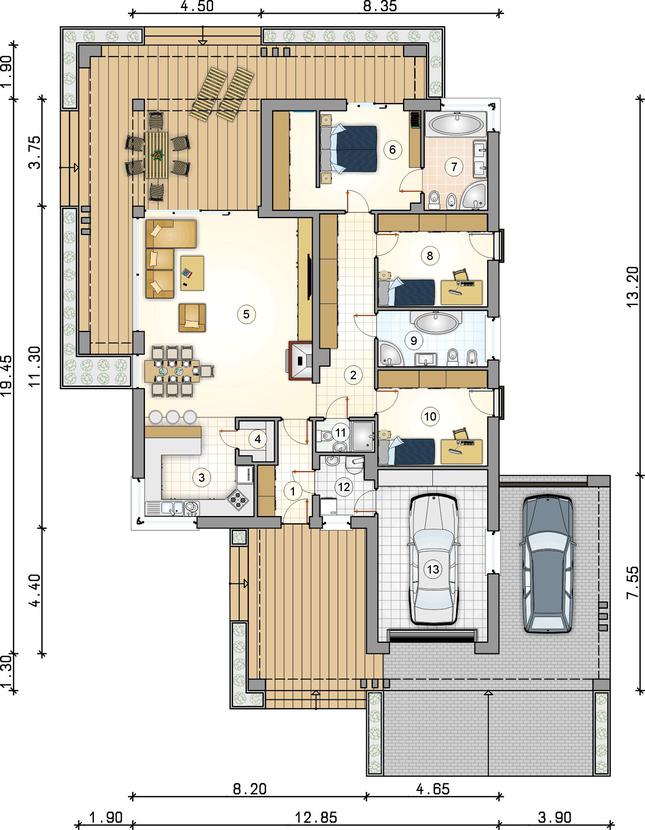 Rzut parteru POW. 0,0 m²