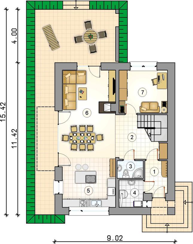 Rzut parteru POW. 0,0 m²
