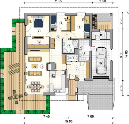 Rzut parteru POW. 0,0 m²