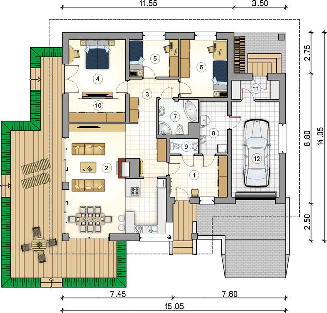 Rzut parteru POW. 0,0 m²
