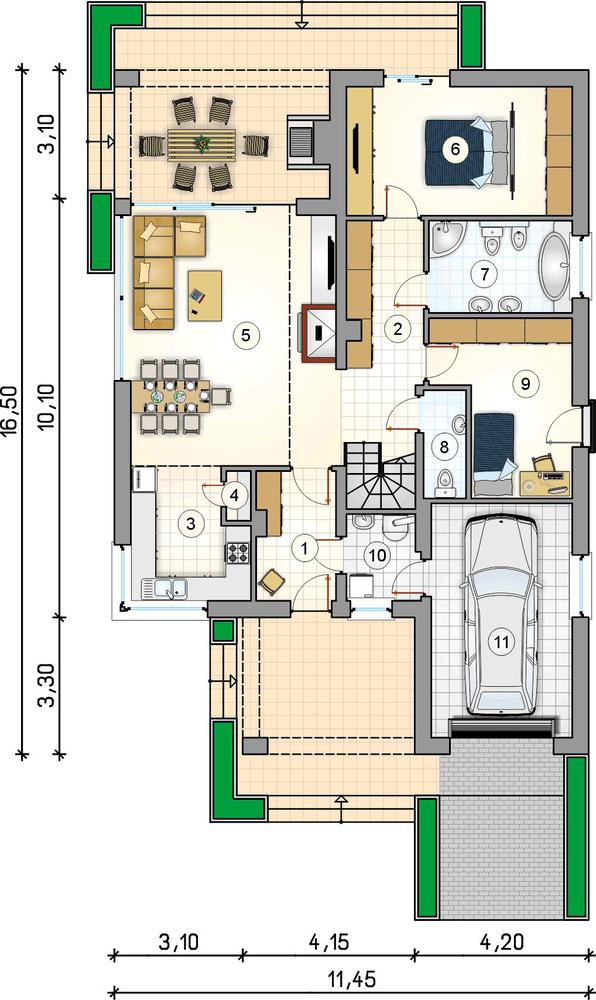 Rzut parteru POW. 0,0 m²