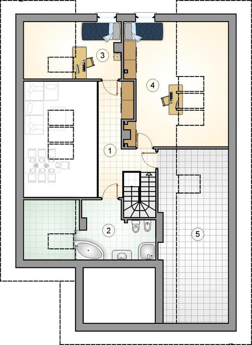 Rzut poddasza POW. 0,0 m²
