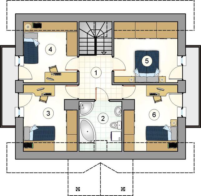 Rzut poddasza POW. 0,0 m²