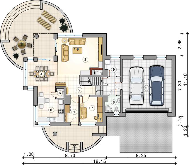 Rzut parteru POW. 0,0 m²