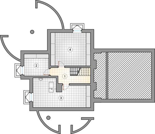 Rzut piwnicy POW. 0,0 m²