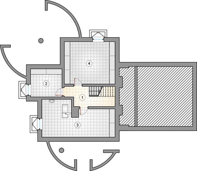 Rzut piwnicy POW. 0,0 m²