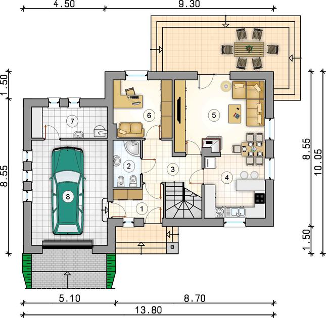 Rzut parteru POW. 0,0 m²