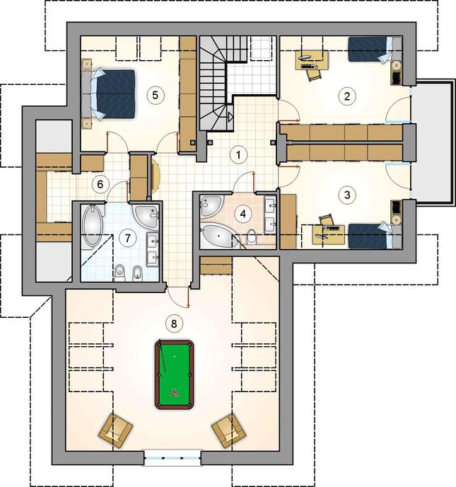 Rzut poddasza POW. 0,0 m²