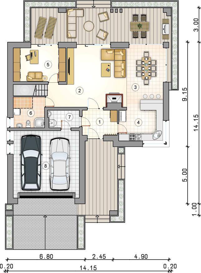 Rzut parteru POW. 0,0 m²