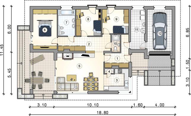 Rzut parteru POW. 0,0 m²