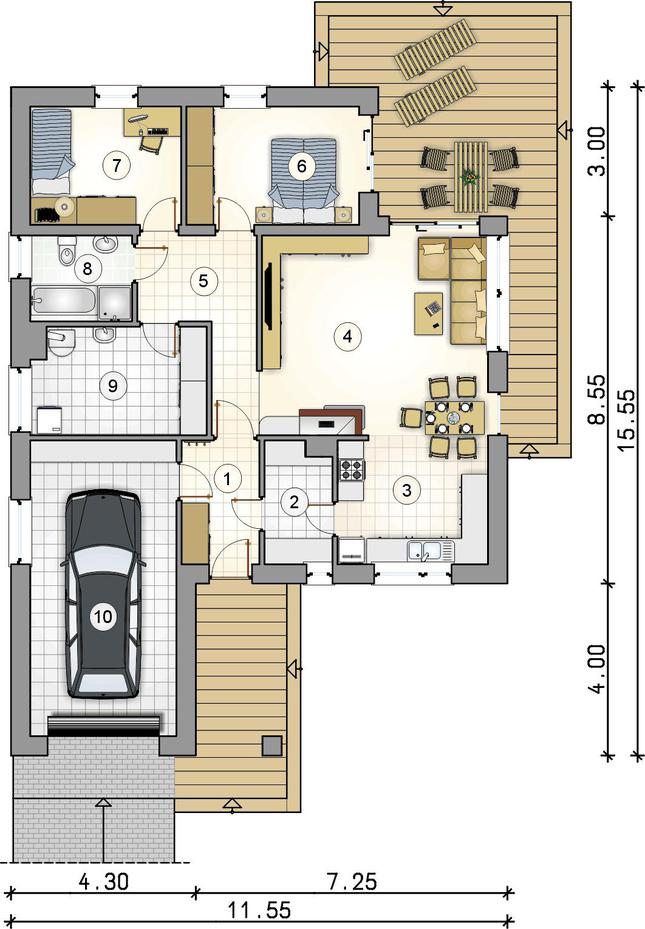 Rzut parteru POW. 0,0 m²