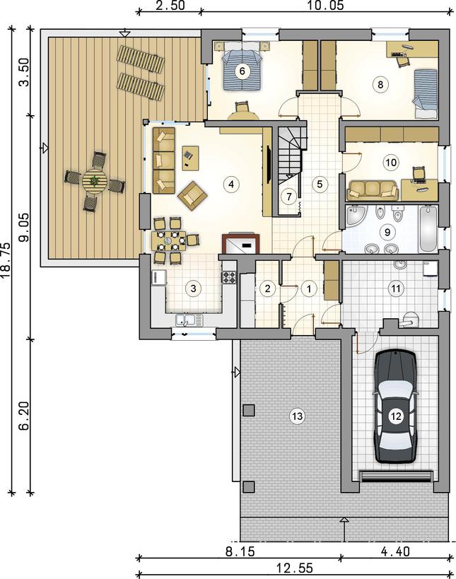 Rzut parteru POW. 0,0 m²
