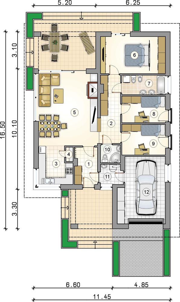 Rzut parteru POW. 0,0 m²