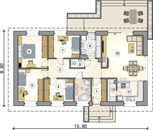 Rzut parteru POW. 0,0 m²