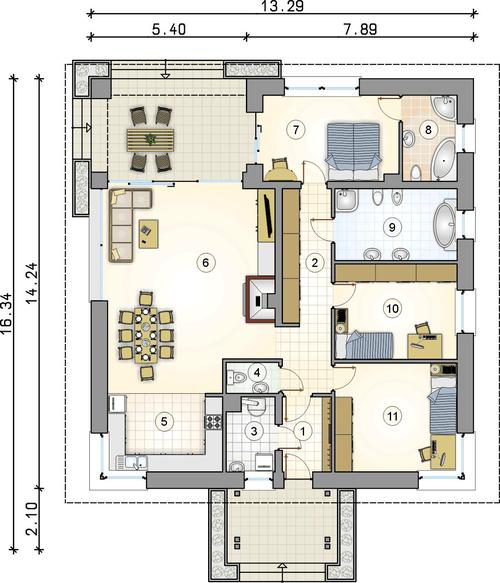 Rzut parteru POW. 0,0 m²