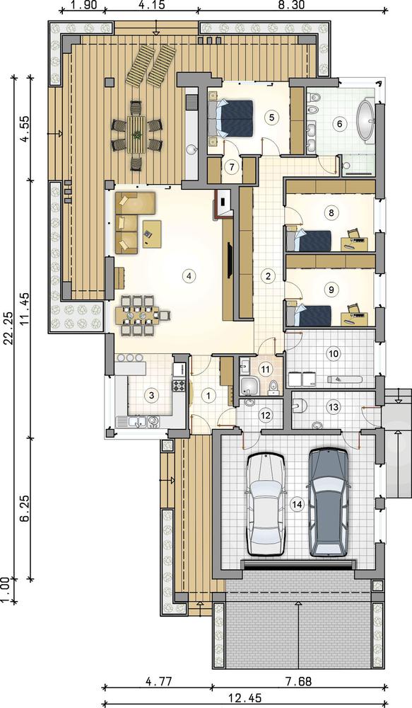 Rzut parteru POW. 0,0 m²
