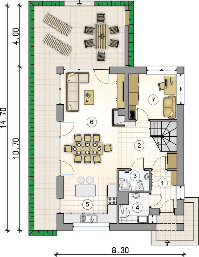 Rzut parteru POW. 0,0 m²