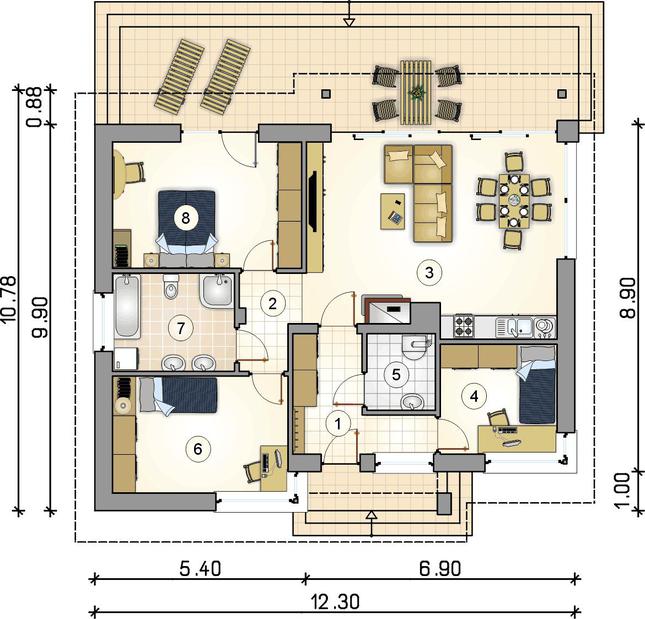 Rzut parteru POW. 0,0 m²