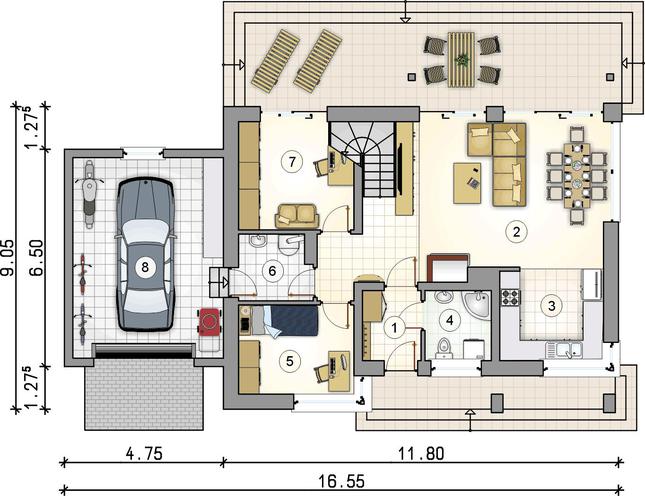 Rzut parteru POW. 0,0 m²