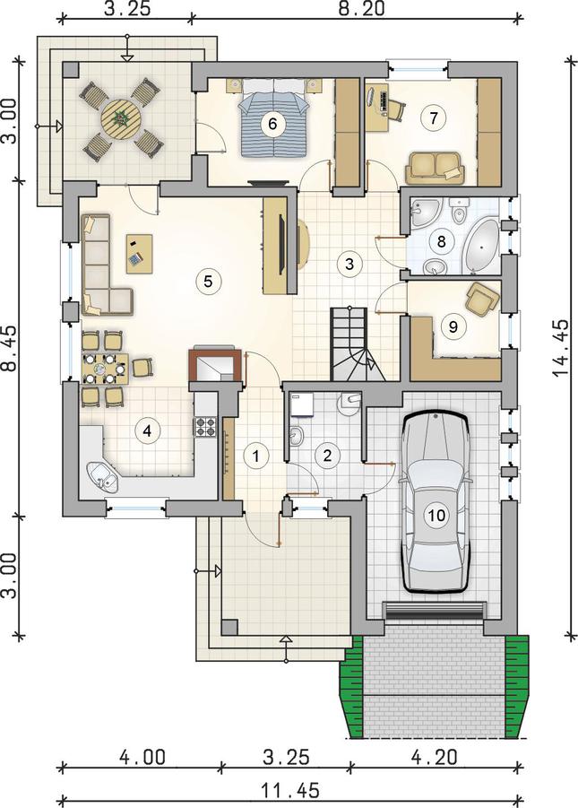 Rzut parteru POW. 0,0 m²