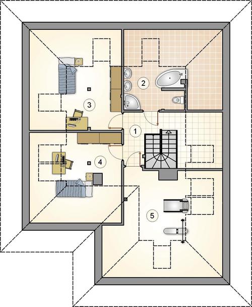 Rzut poddasza POW. 0,0 m²