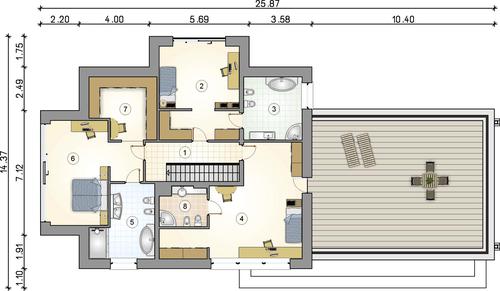 Rzut piętra POW. 0,0 m²
