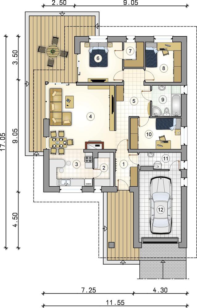 Rzut parteru POW. 0,0 m²