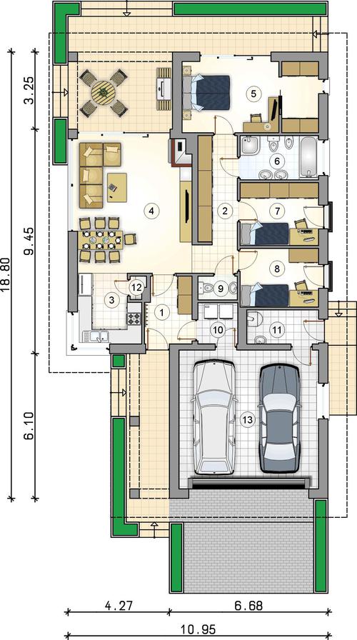 Rzut parteru POW. 0,0 m²