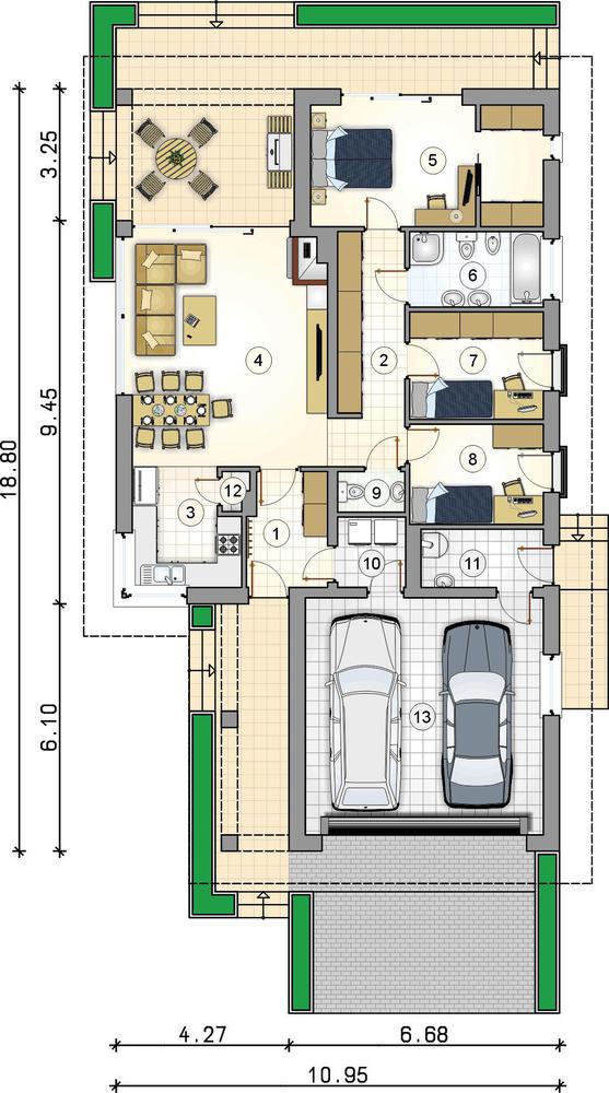 Rzut parteru POW. 0,0 m²