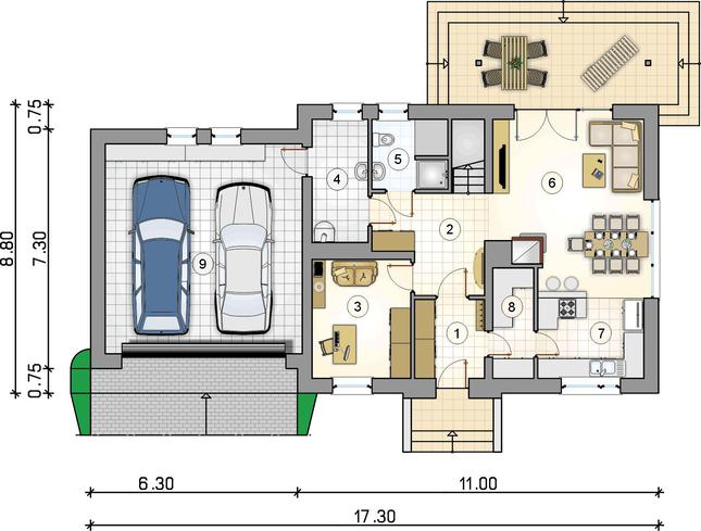 Rzut parteru POW. 0,0 m²