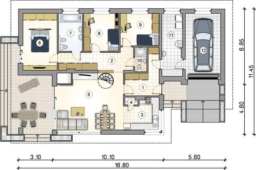 Rzut parteru POW. 0,0 m²