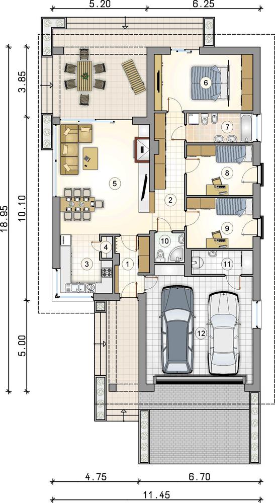 Rzut parteru POW. 0,0 m²