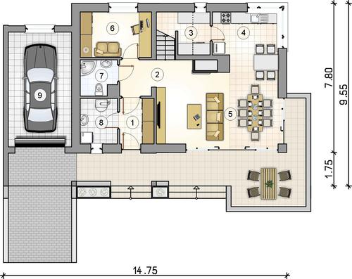 Rzut parteru POW. 0,0 m²