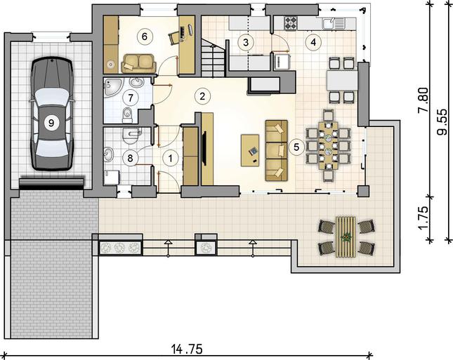 Rzut parteru POW. 0,0 m²