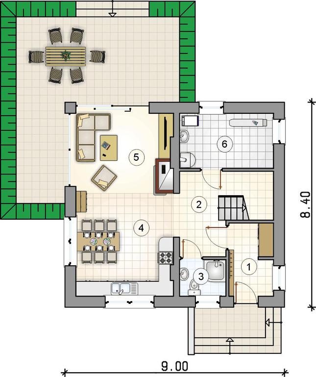 Rzut parteru POW. 0,0 m²