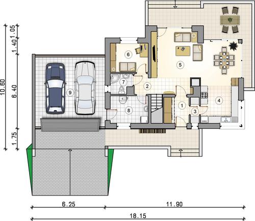 Rzut parteru POW. 0,0 m²