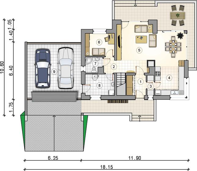 Rzut parteru POW. 0,0 m²